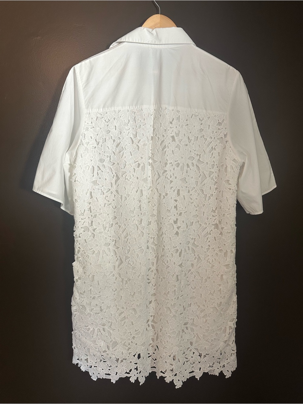 COS Broderie Anglaise White Lace Short Sleeve Shirt Dress Size 10 - Picture 8 of 10